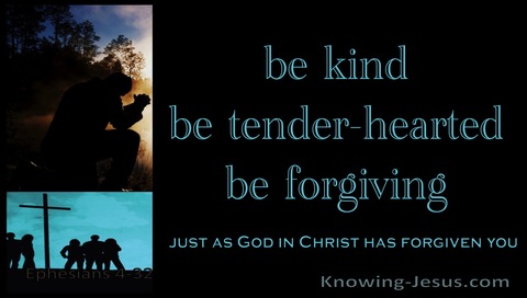 Ephesians 4:32 Be Kind, Tender:hearted, Forgiving Each Other (aqua)